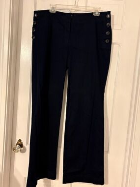 Loft Navy “Julie Trouser” With Sailor Buttons